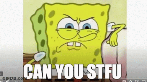 Spongebob Squarepants Angry Can You Stfu GIF