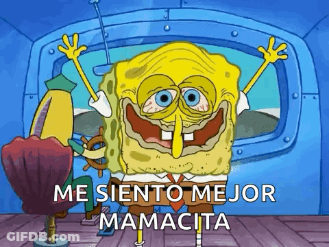 SpongeBob SquarePants Arms Outstretched In Front Of Window GIF