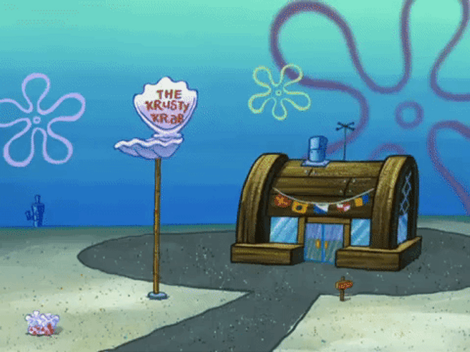SpongeBob SquarePants Being Kicked Out Of Krusty Krab GIF