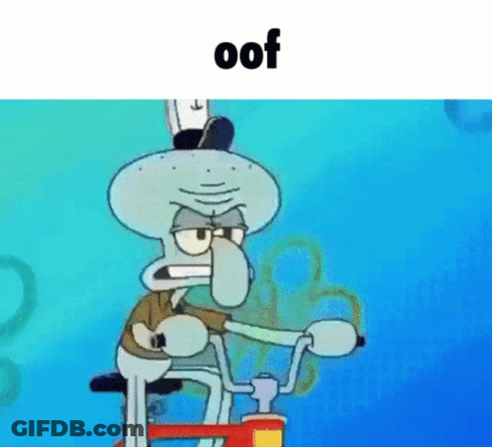 Spongebob Squarepants Bicycle Accident Oof GIF