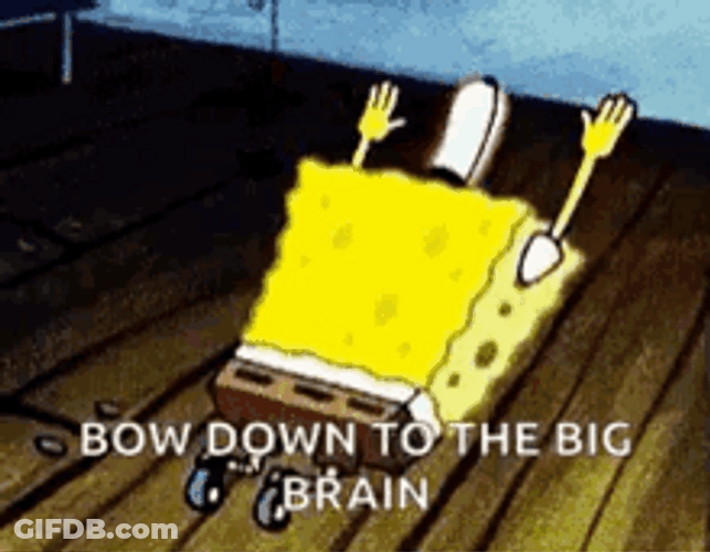 SpongeBob SquarePants Big Brain Meme GIF