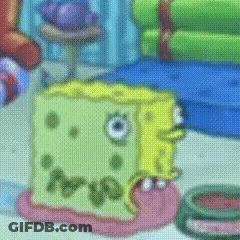 SpongeBob SquarePants Big Eye Cartoon GIF