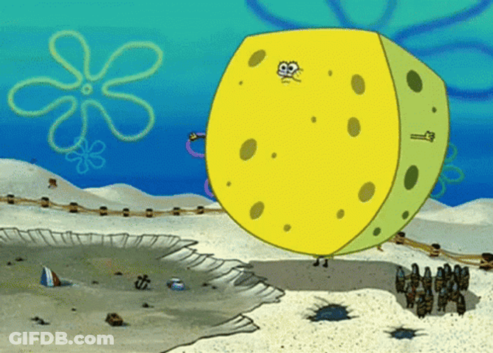 Spongebob Squarepants Bloated With Water GIF