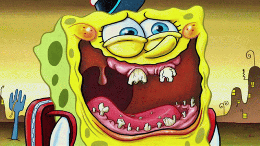 SpongeBob SquarePants British Teeth Smile GIF