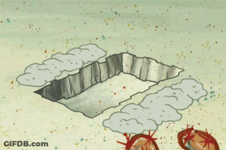 SpongeBob SquarePants Bury Dead GIF