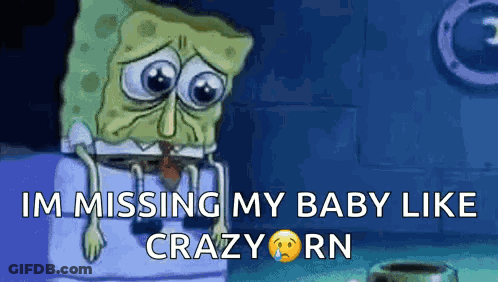 SpongeBob SquarePants Crying Missing Baby GIF