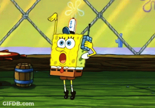 SpongeBob SquarePants Dancing On Red Background GIF