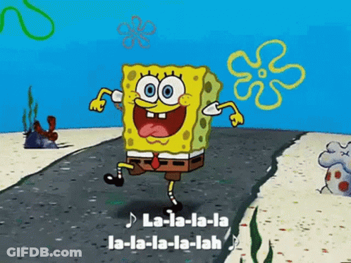 Spongebob Squarepants Dancing On Road In Sand GIF