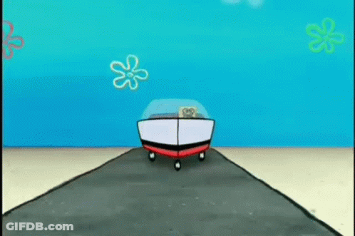 SpongeBob SquarePants Driving Car GIF