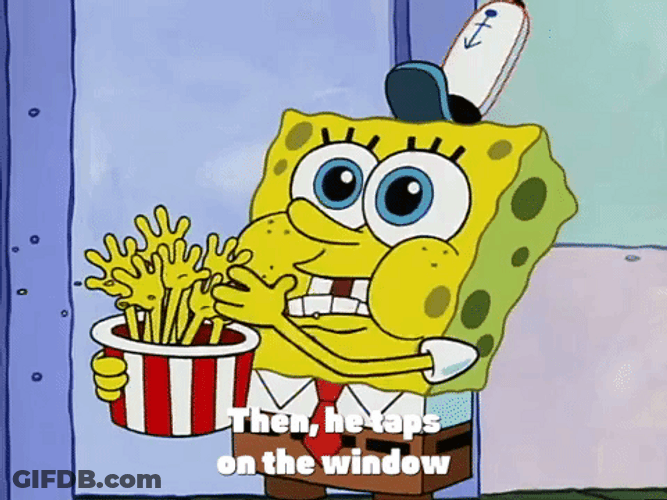 SpongeBob SquarePants Eating Popcorn Meme GIF
