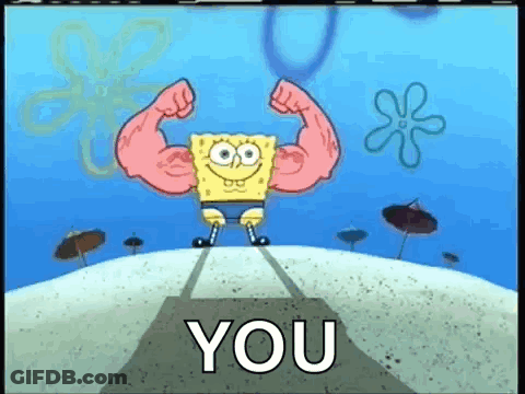 SpongeBob SquarePants Flexing Saying You GIF