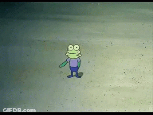 SpongeBob SquarePants Frog On Beach GIF