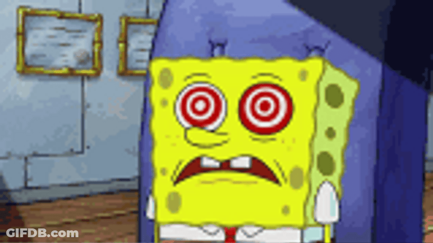 Spongebob Squarepants Funny Hypnosis Verbal Repetition GIF
