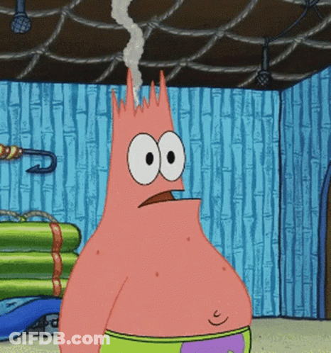 SpongeBob SquarePants Head Smoking GIF