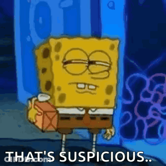 Spongebob Squarepants Holding Box Says Suspicious GIF