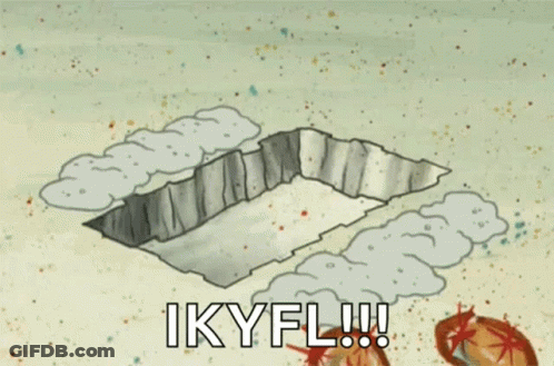 SpongeBob SquarePants Holding Hammer Saying Ikyfl GIF