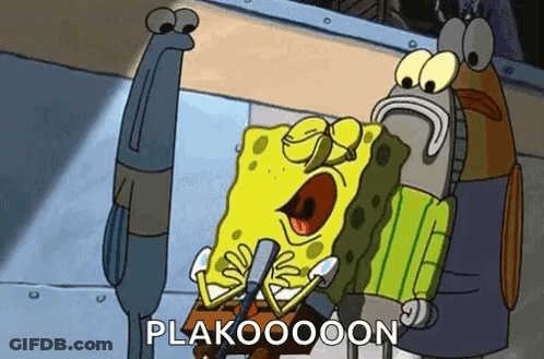 SpongeBob SquarePants Holding Scissors GIF