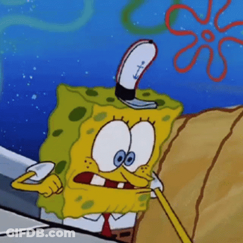 SpongeBob SquarePants In Top Hat And Tie Holding Pencil GIF