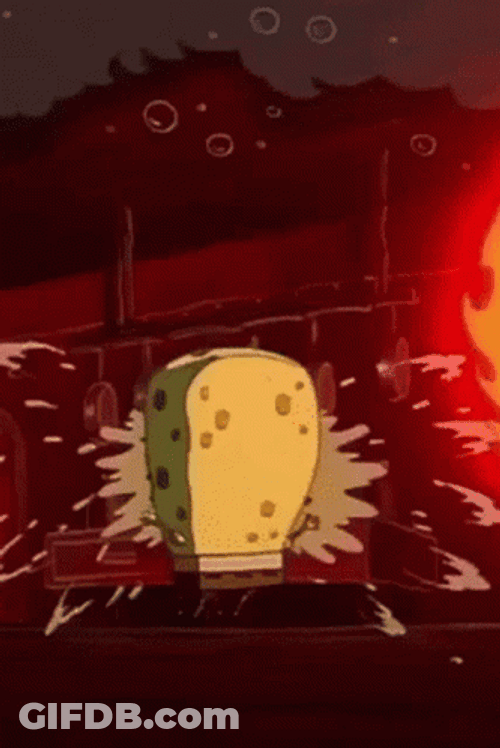Spongebob Squarepants Ingesting Water Growing Size GIF