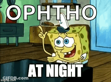Spongebob Squarepants Is Sitting On A Couch In A Living Room And Pointing Up At The Sky . GIF