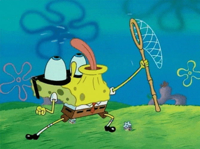 Spongebob Squarepants Jelly Fishing GIF