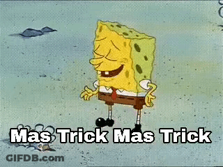 SpongeBob SquarePants Laughing Mas Trick Mas Trick GIF