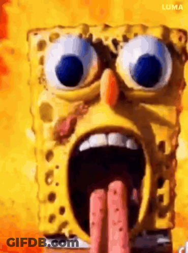 SpongeBob SquarePants Mouth Open Tongue Out GIF