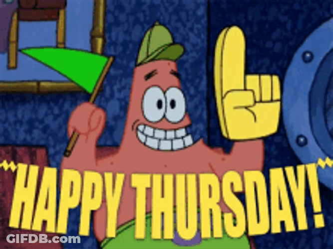 Spongebob Squarepants Patrick Star Funny Thursday GIF