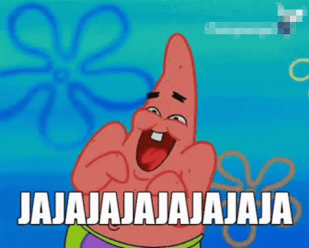 Spongebob Squarepants Patrick Star Jajajaja Laugh Meme GIF