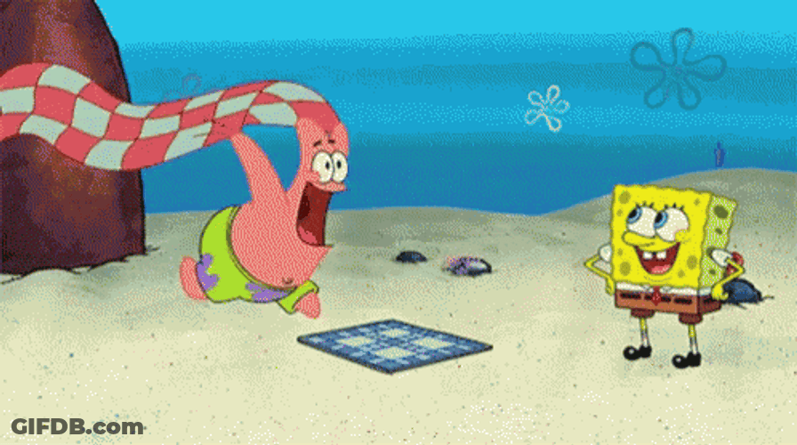 Spongebob Squarepants Patrick Star Running In Circle GIF
