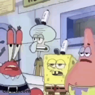 SpongeBob SquarePants Patrick Star Squidward Standing Together GIF
