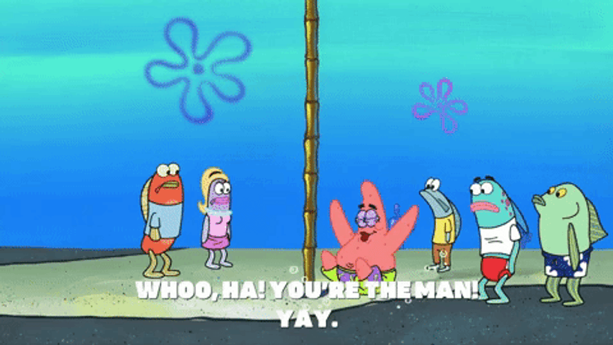 Spongebob Squarepants Patrick Star You Da Man GIF