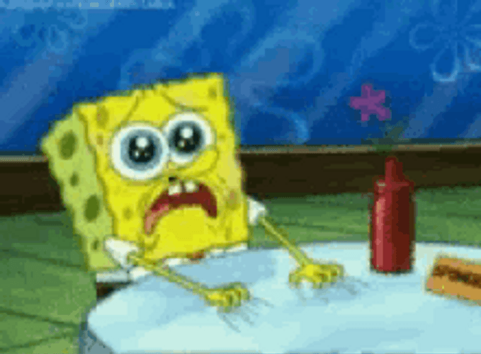 SpongeBob SquarePants Sad And Heavily Gasping GIF