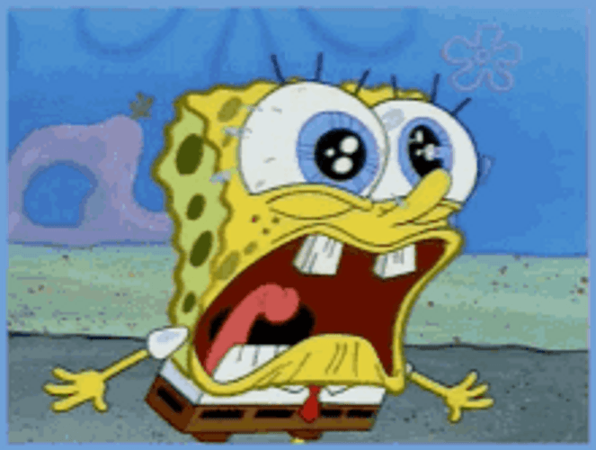 SpongeBob SquarePants Sad And Shocked Reaction GIF