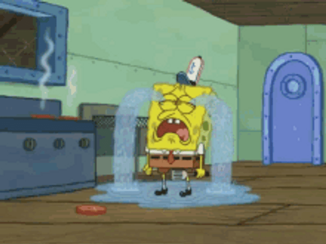 SpongeBob SquarePants Sad Crying River Of Tears GIF