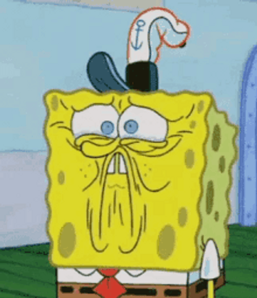 SpongeBob SquarePants Sad Trying Not To Cry GIF
