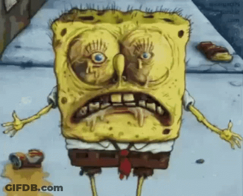 Spongebob Squarepants Sad With Soda Can GIF