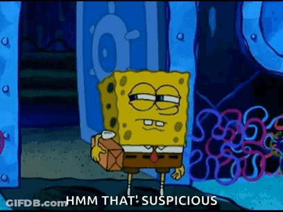 SpongeBob SquarePants Saying Suspicious GIF