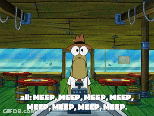 SpongeBob SquarePants Says All Meep Meep Meep Meep GIF