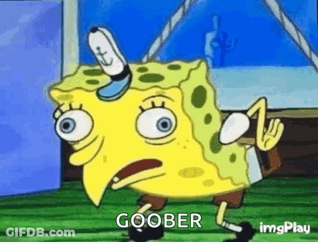 SpongeBob SquarePants Shocked Saying Goober GIF