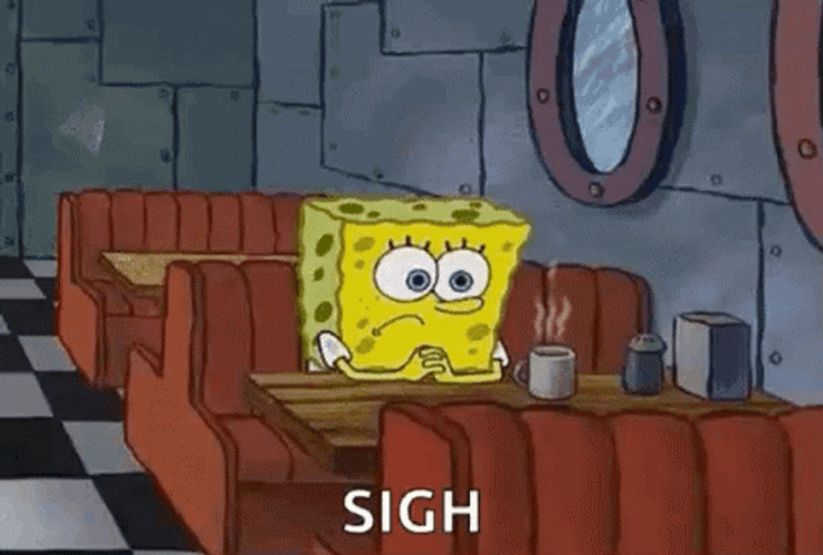 SpongeBob SquarePants Sigh GIF
