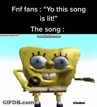SpongeBob SquarePants Singing With Microphone GIF