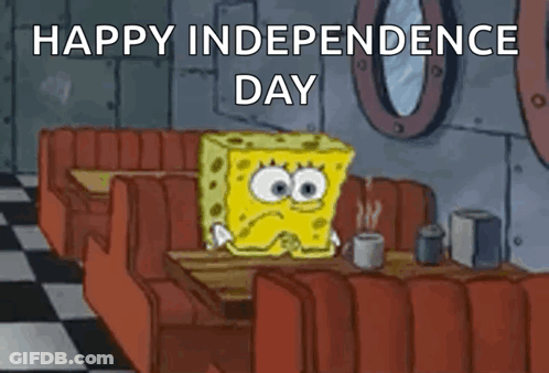 Spongebob Squarepants Sitting At Diner Table GIF