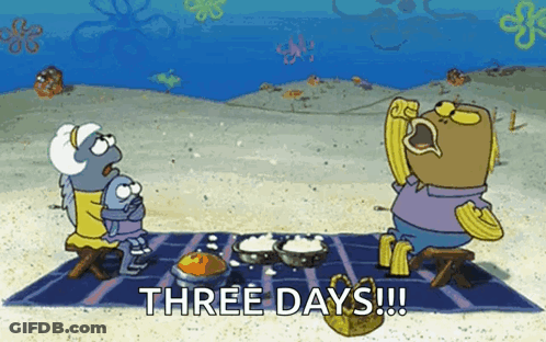 SpongeBob SquarePants Sitting On Picnic Blanket Eating GIF