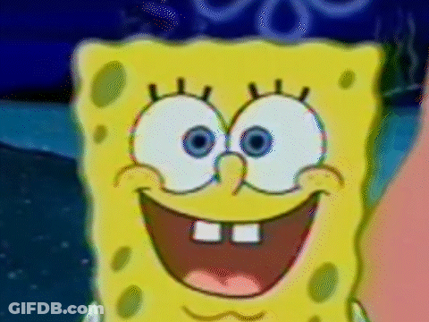 SpongeBob SquarePants Smiling GIF