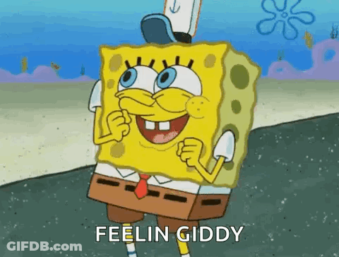 SpongeBob SquarePants Smiling On Beach GIF