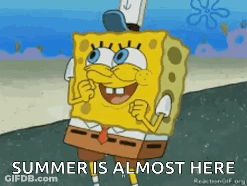 SpongeBob SquarePants Smiling On Beach GIF