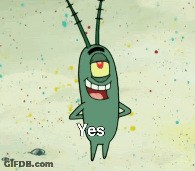 SpongeBob SquarePants Smiling Says Yes GIF