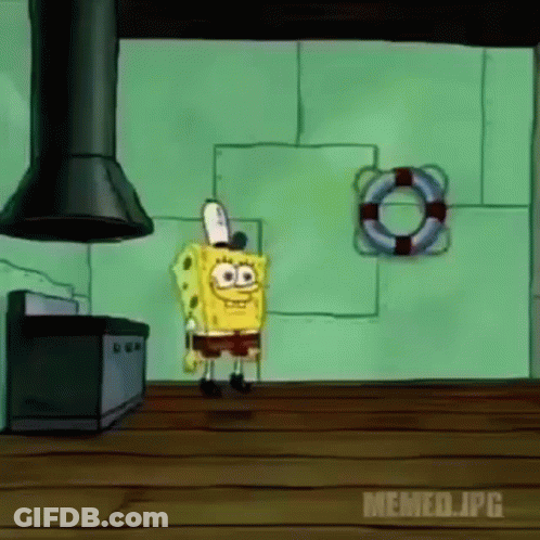 SpongeBob SquarePants Standing In Kitchen GIF