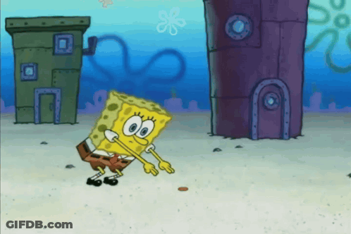 Spongebob Squarepants Standing In Sand GIF